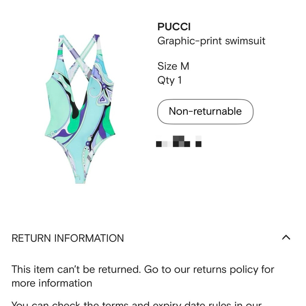 Emilio Pucci Graphic-Print Swimsuit in Blue and Green